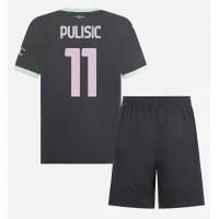 Stroje piłkarskie AC Milan Christian Pulisic #11 Koszulka Trzeciej dla dzieci 2024-25 Krótki Rękaw (+ szorty)